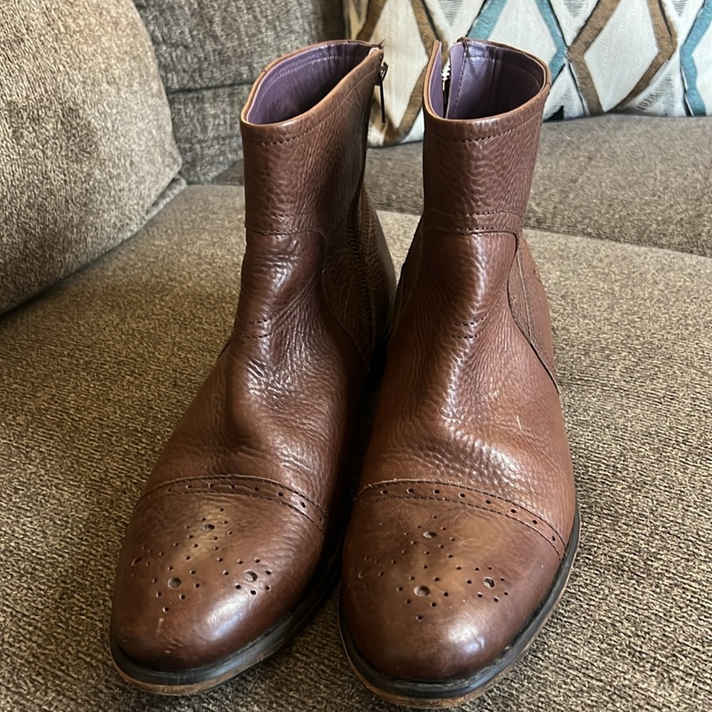 Blackstone Leather Side Zip Brown‎ Ankle Boots Size EU42 US 10.5 EUC 
 42 - Picture 5 of 15